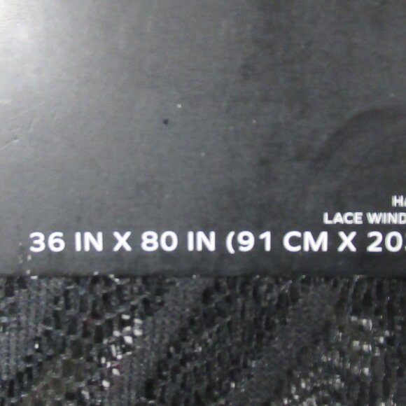 Celestial Black Lace Door Curtain - Picture 2 of 2